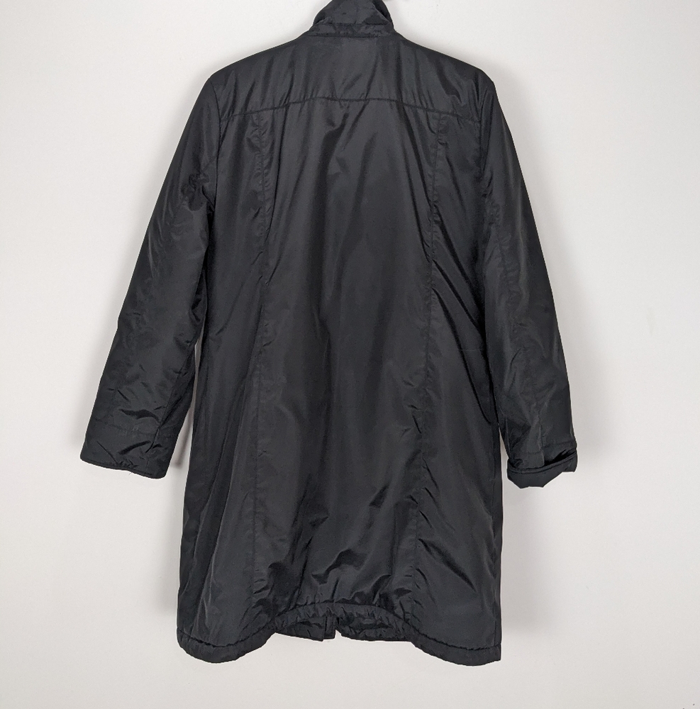 Michael Kors Black Puffer trench Windbreaker Jacket Size Large - Picture 7 of 8
